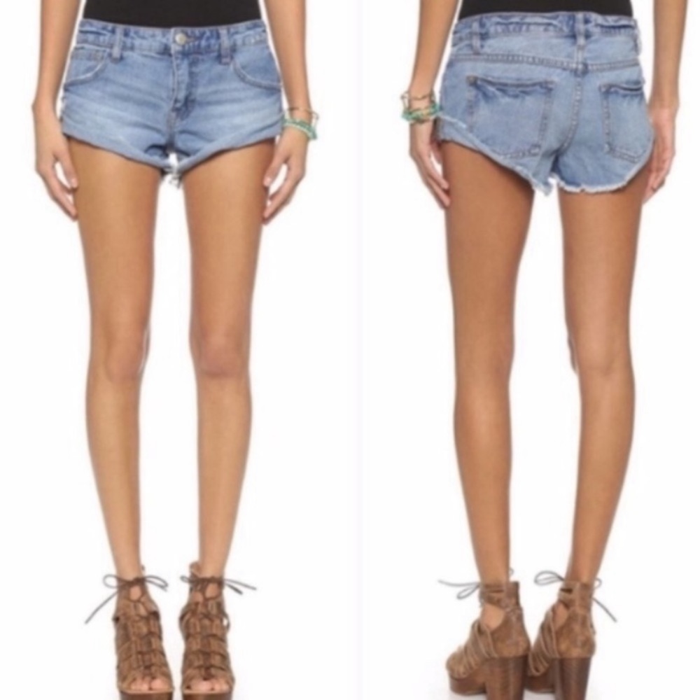 Free People x Revolve Irreplaceable Distressed Shorts